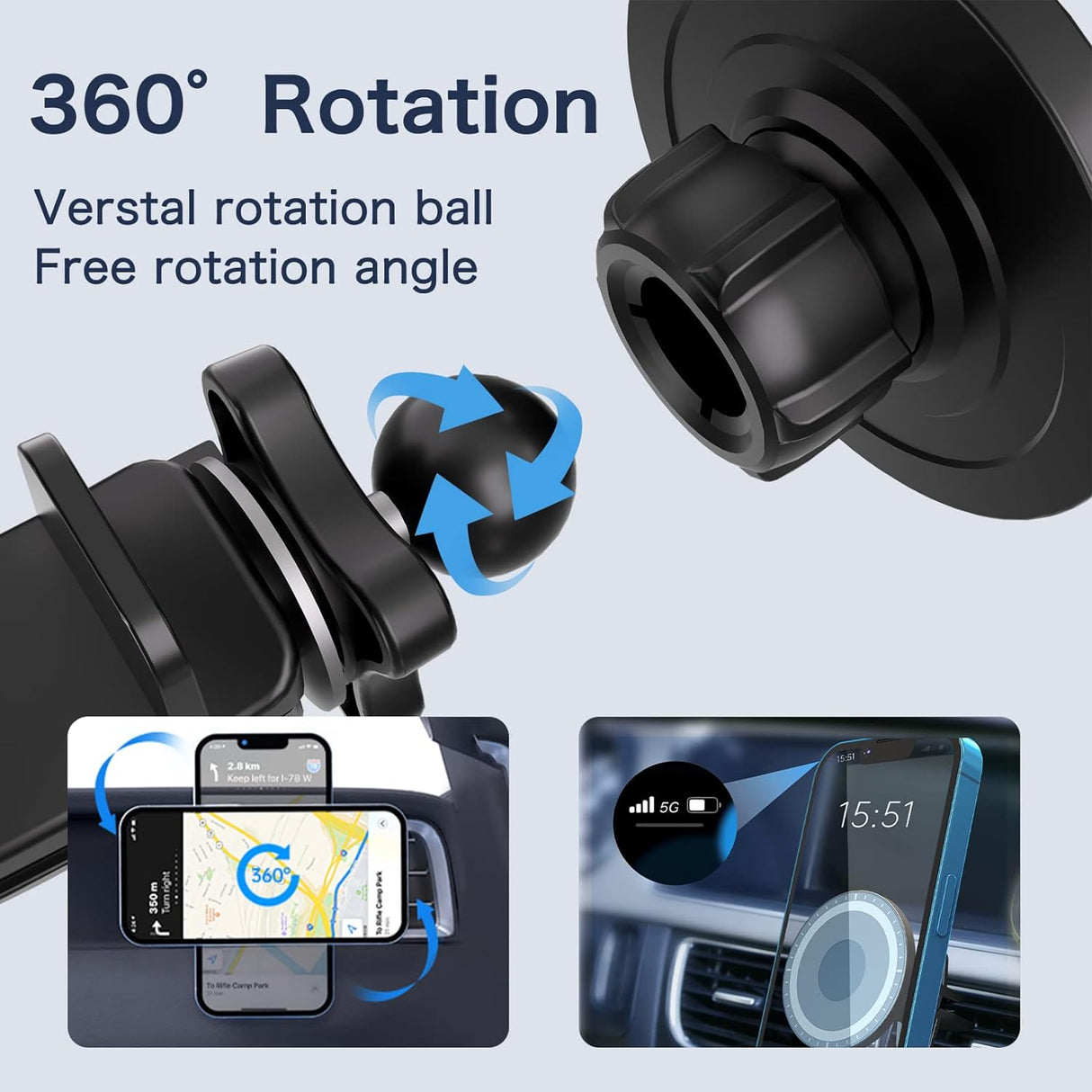 UIBI Magsafe Soporte magnético para automóvil 20 imanes