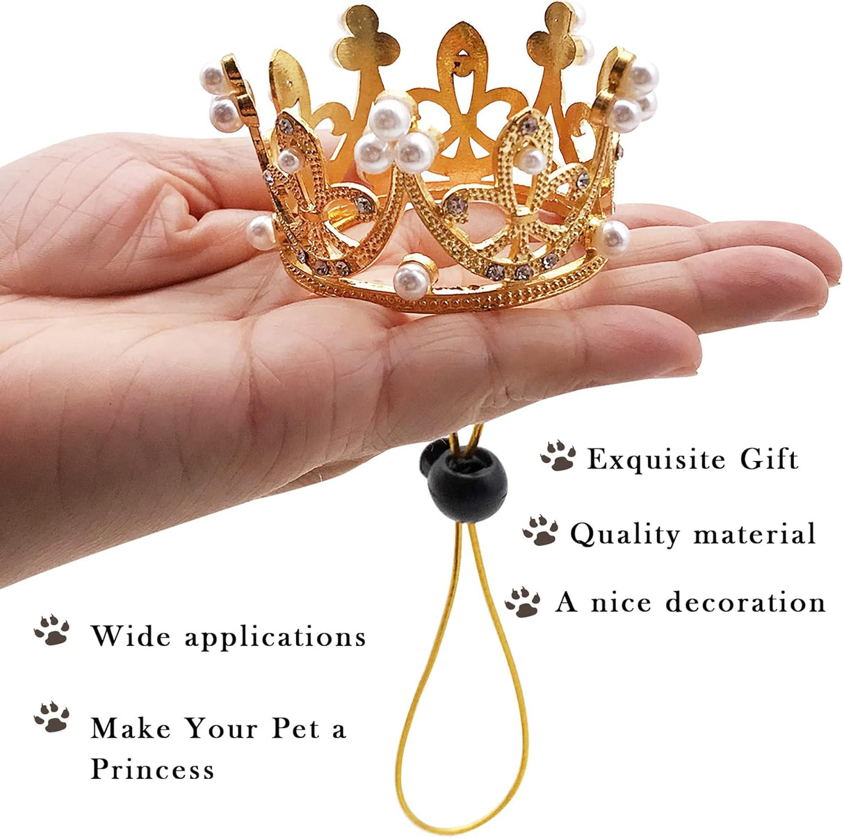 Disfraces 2 piezas de corona para perros pequeños talla S