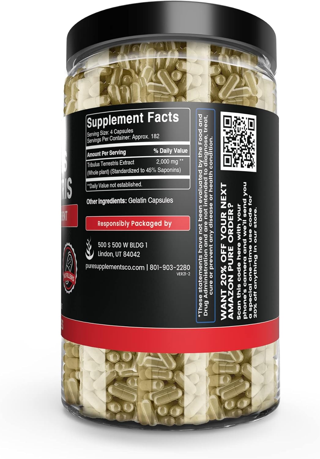 Suplemento Pure Original Ingredients Tribulus Terrestris