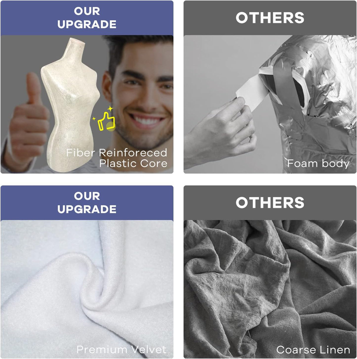 Maniquí Femenino Ajustable 60-67 FG281-White Base de Madera