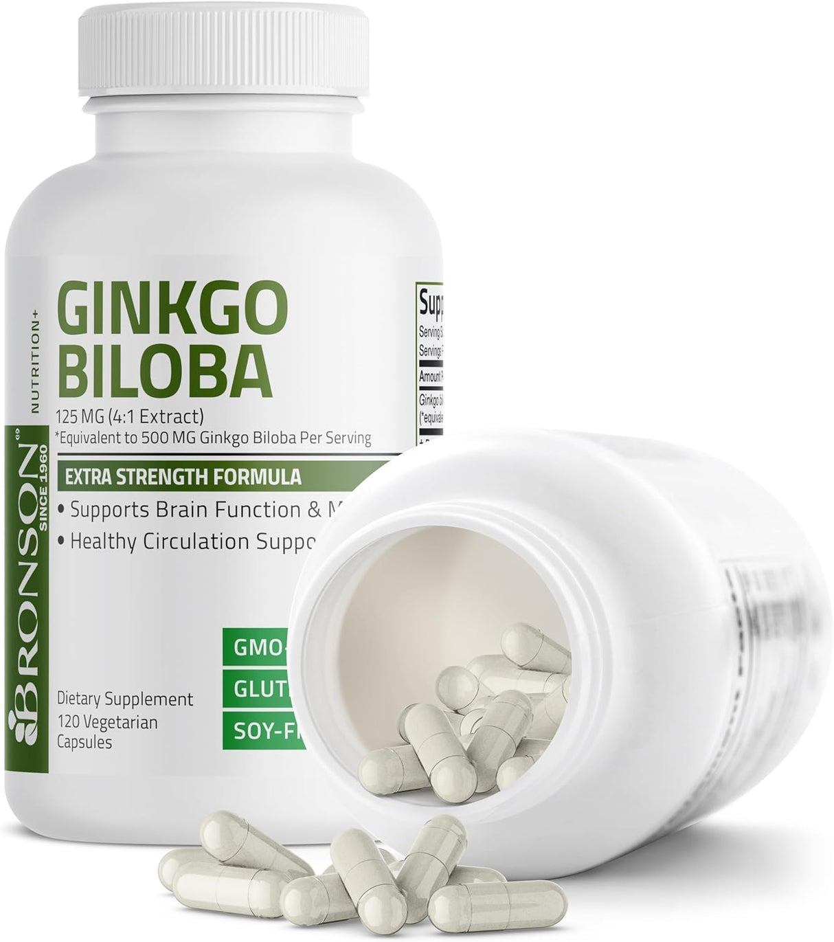 Cápsulas Vegetarianas Ginkgo Biloba Extra Apoyo Cerebral