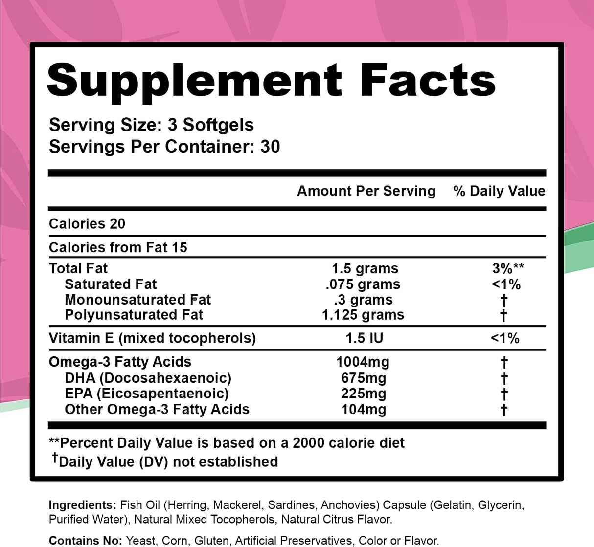 Peapod Omega-3 Premium Suplemento de aceite de pescado