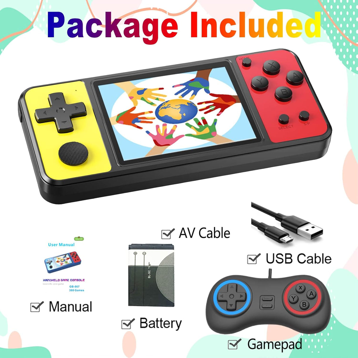 Consola de videojuego con 270 videojuegos clásicos