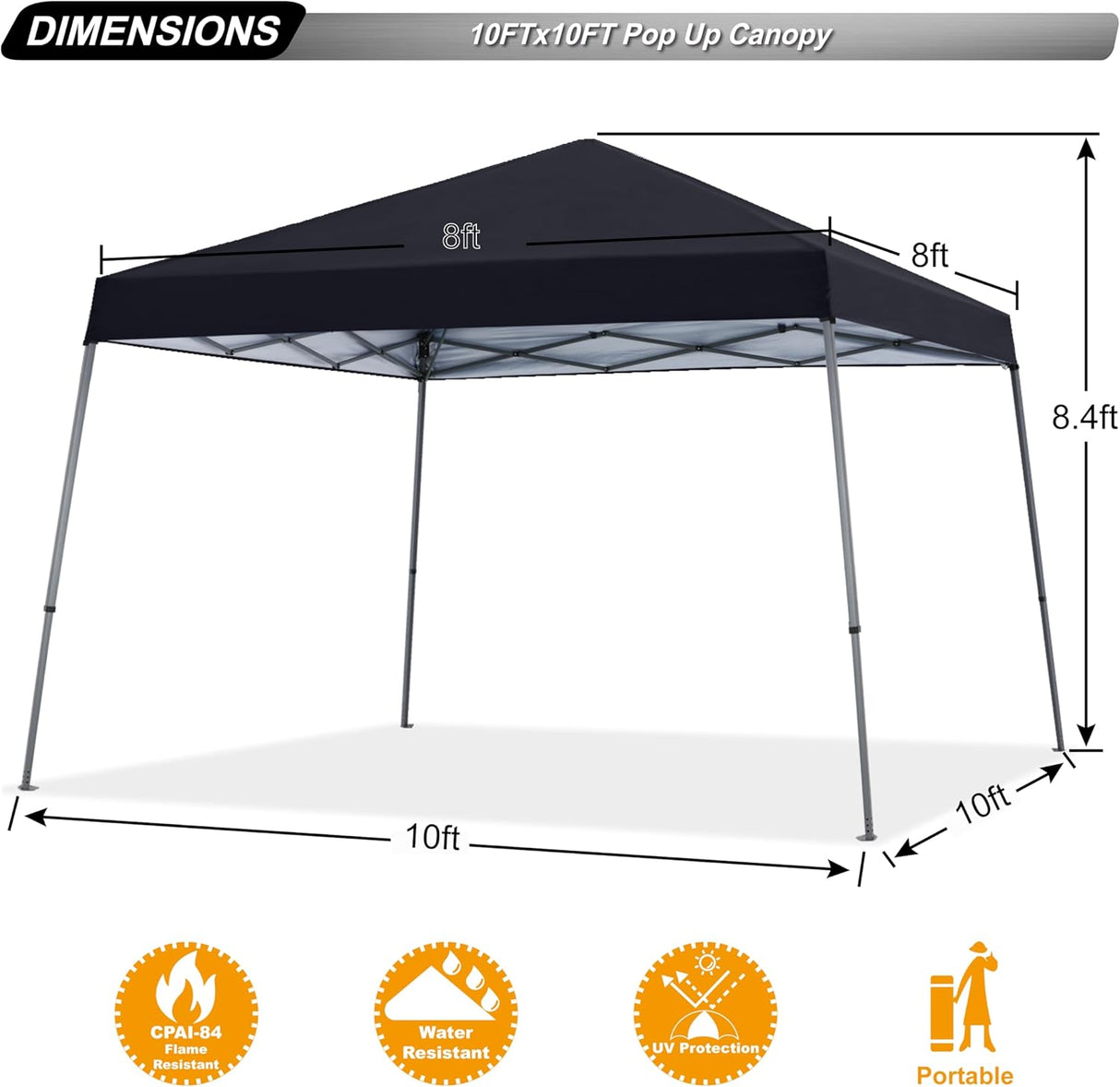 Tienda de campaña desplegable estable para exteriores ABCCANOPY