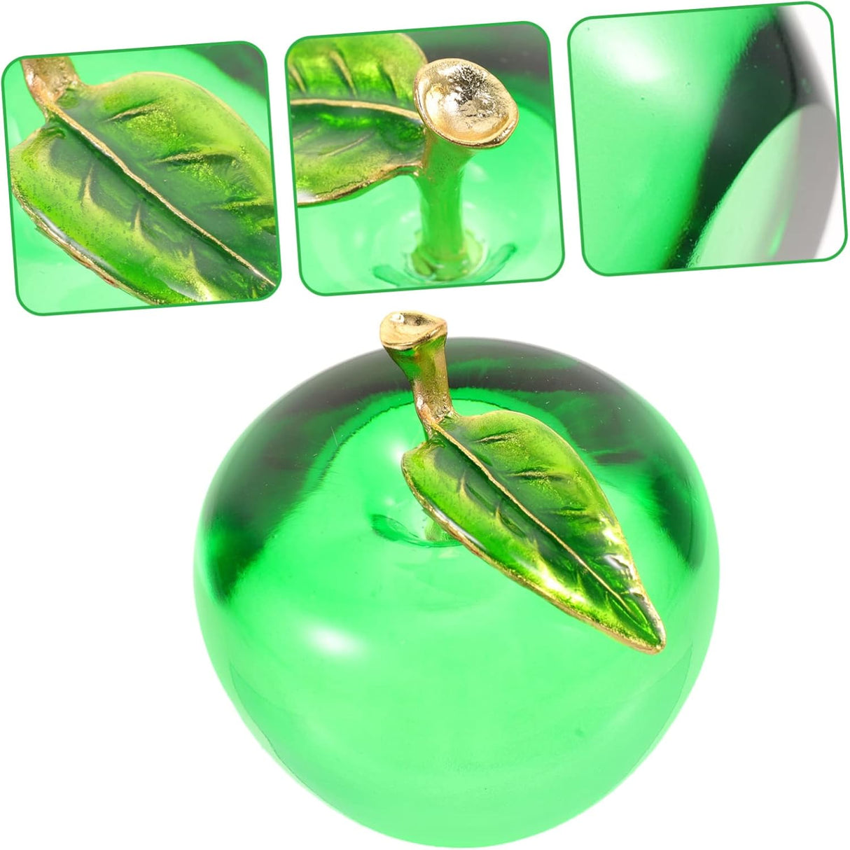 Adorno de Manzana de Cristal PRETYZOOM, Decoración Navideña