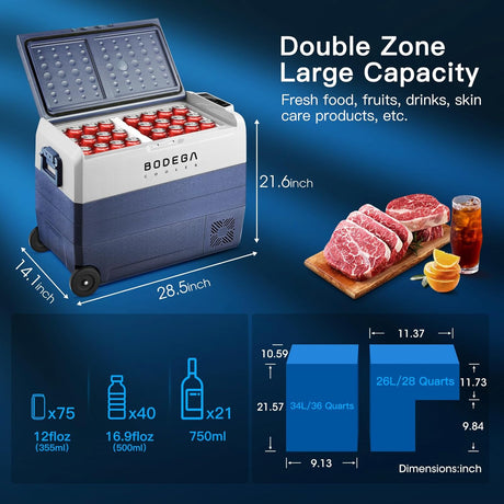 Refrigerador portáti para el auto y control por aplicación