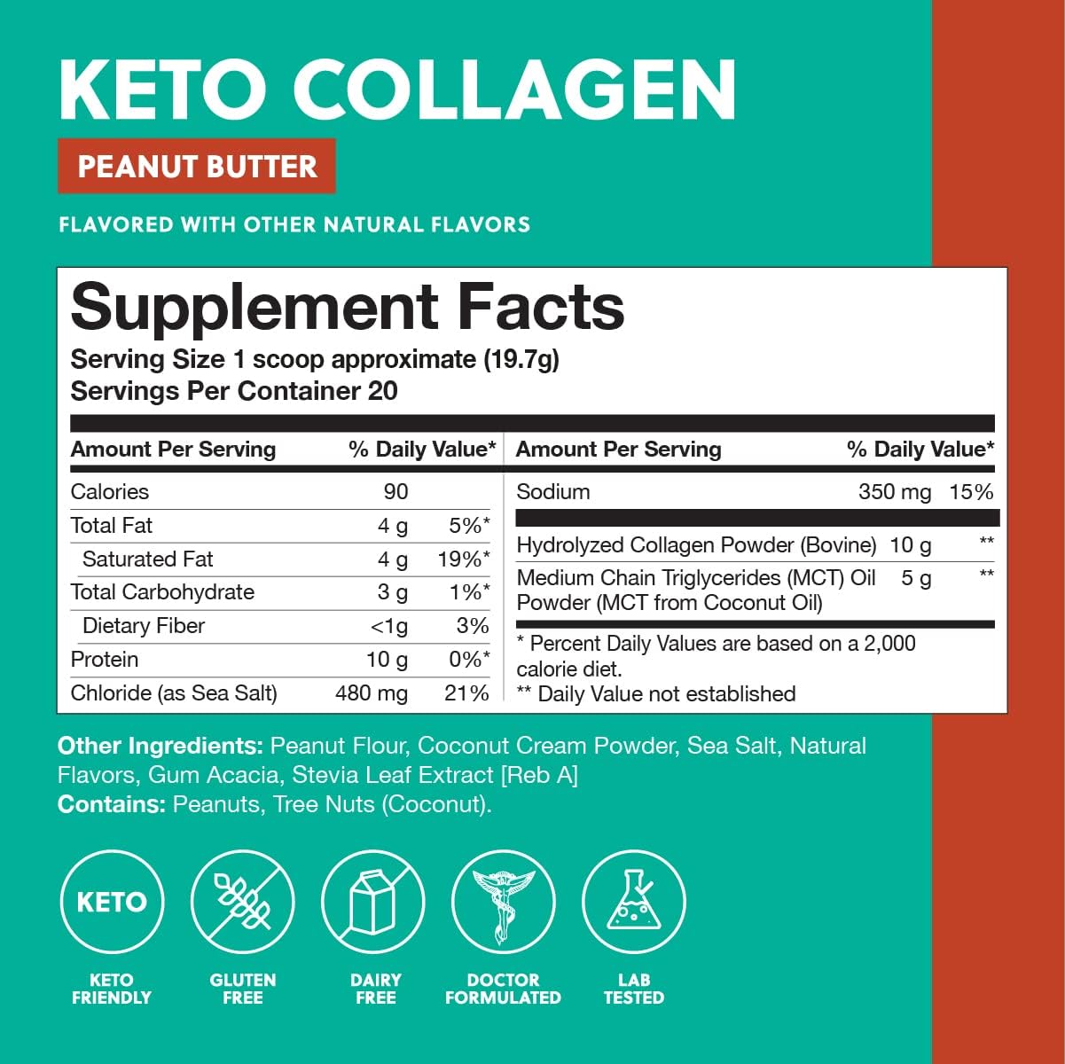 Suplemento Proteína cetogénicas de colágeno en polvo MCT