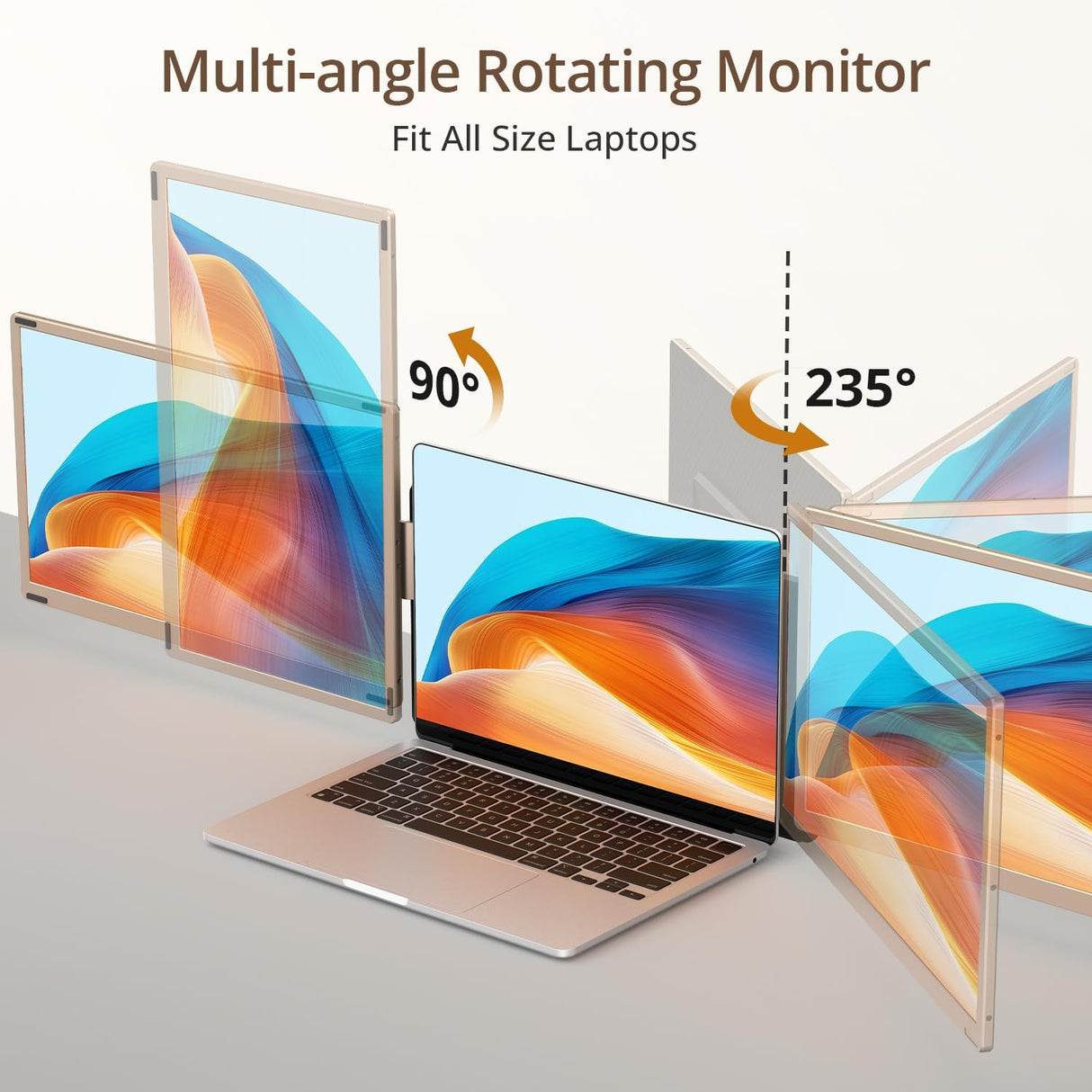 Extensor de pantalla 15.6'' portátil, 1080P, rotación 360°