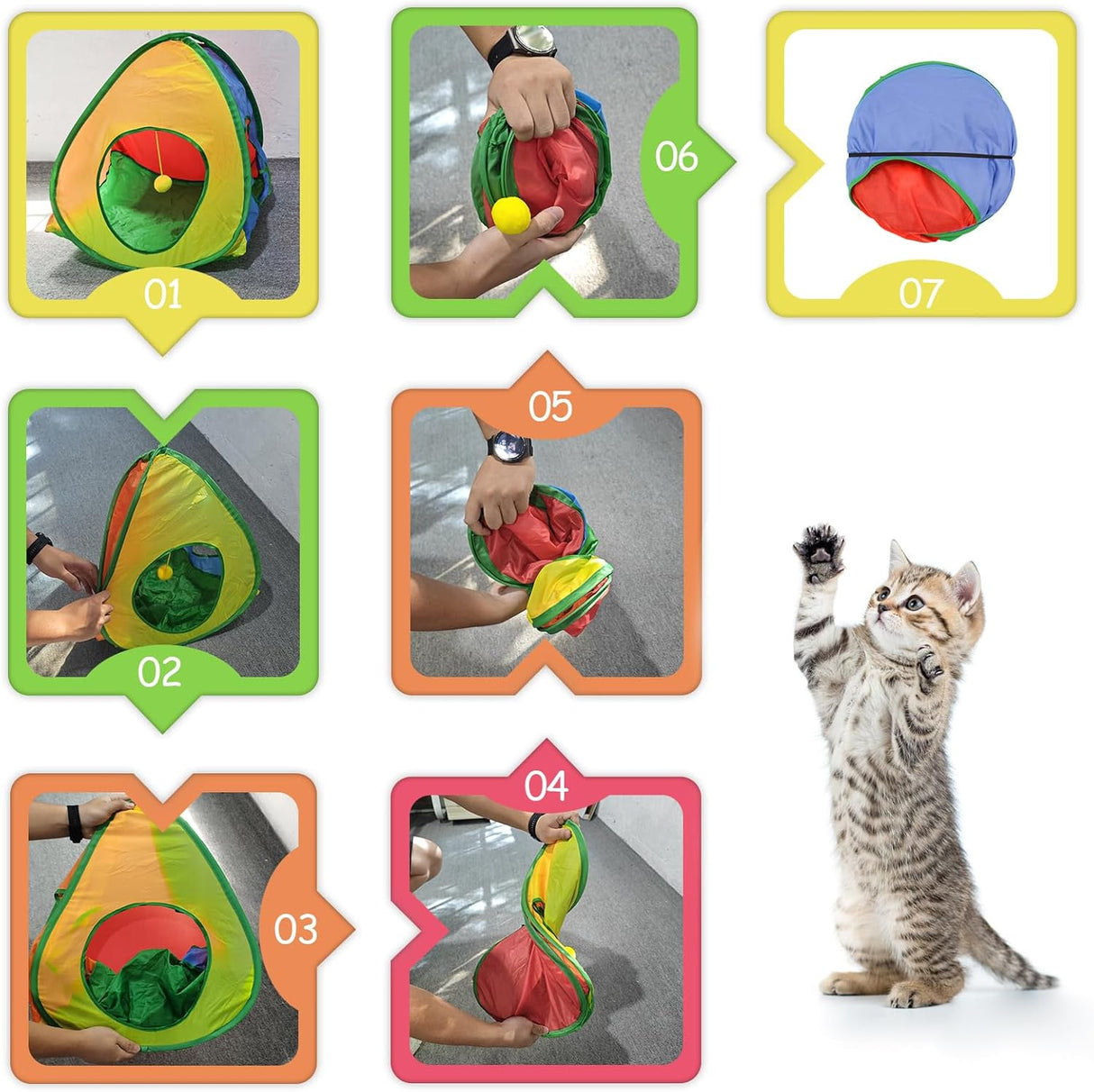 Tienda para Gatos Andiker, con 3 agujeros, Modelo S