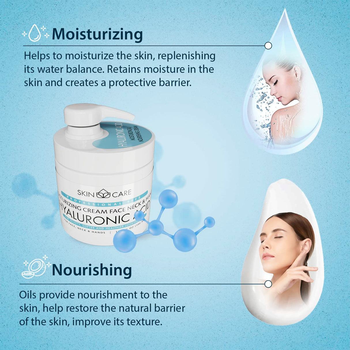 Crema hidratante 3 en 1 con ácido hialurónico Skin Care