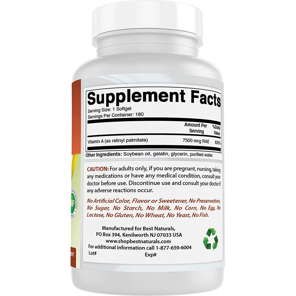 Suplementos Alimenticios Vitamina A 25000 UI