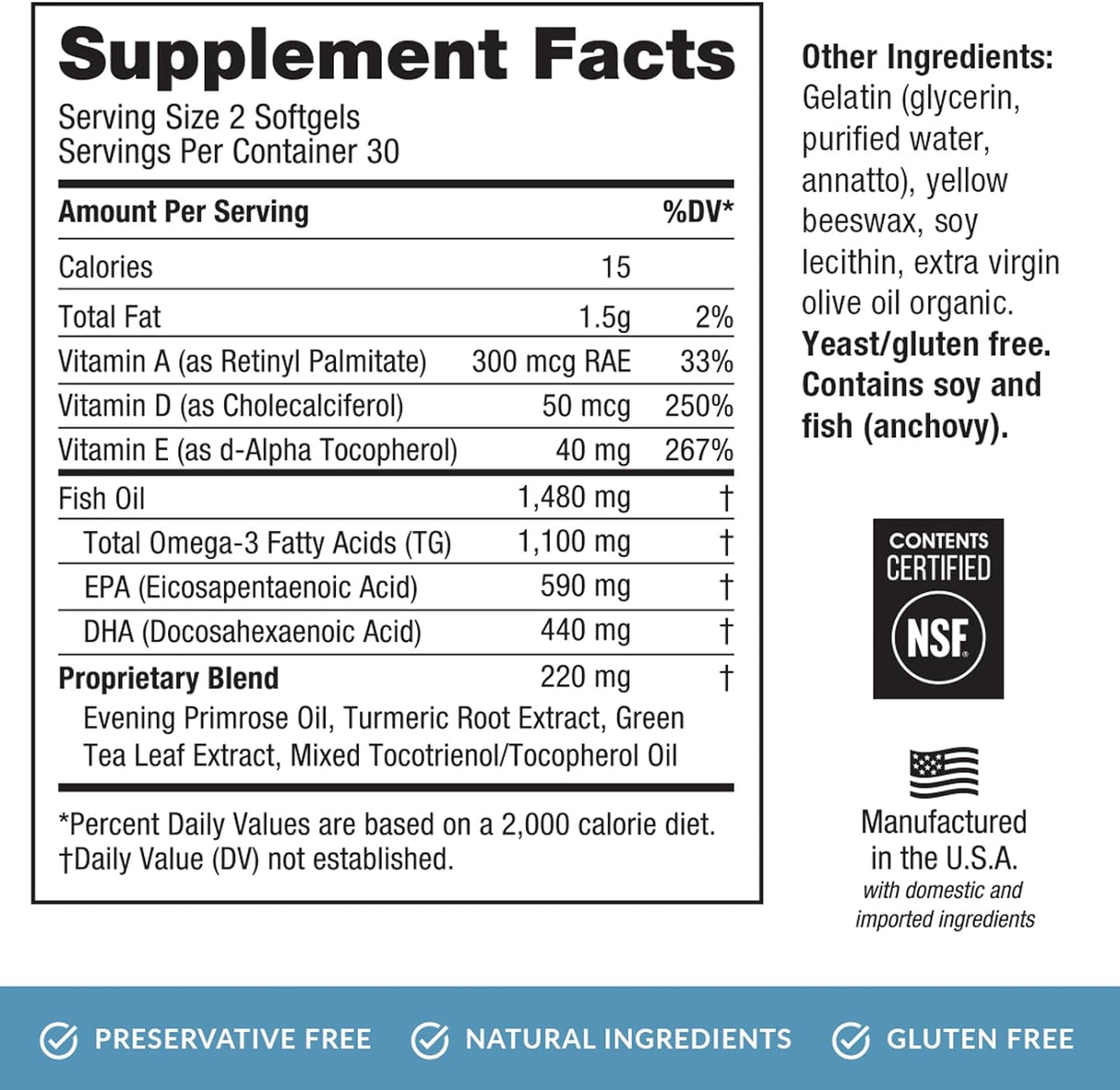 Suplemento para aliviar los ojos secos - Omega-3 y 8