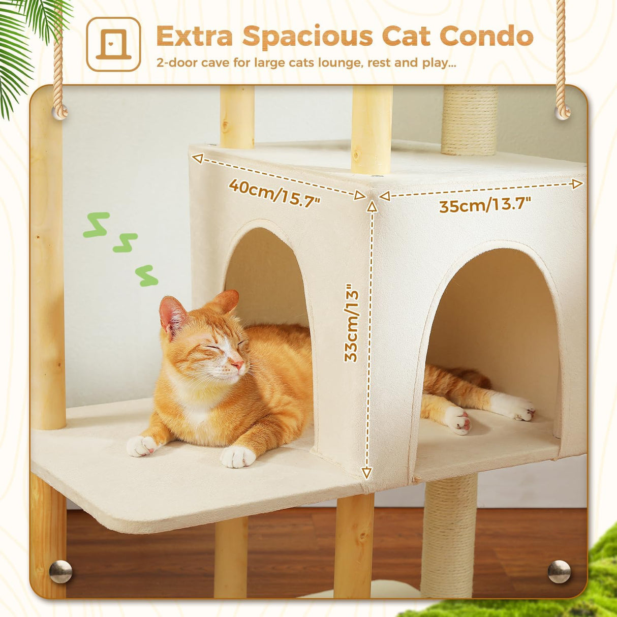 Árbol para Gatos PAWZ Road, 53 Madera, Rascadores, Modelo