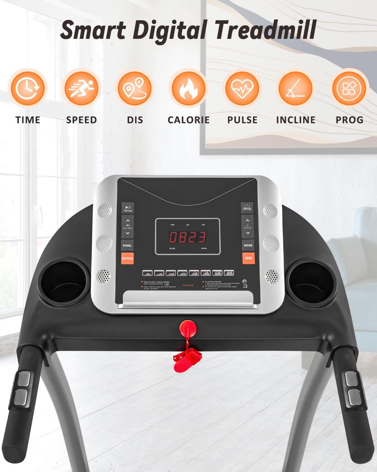 Caminadora Plegable Merax 2.5HP, 12 Programas, 300 lbs