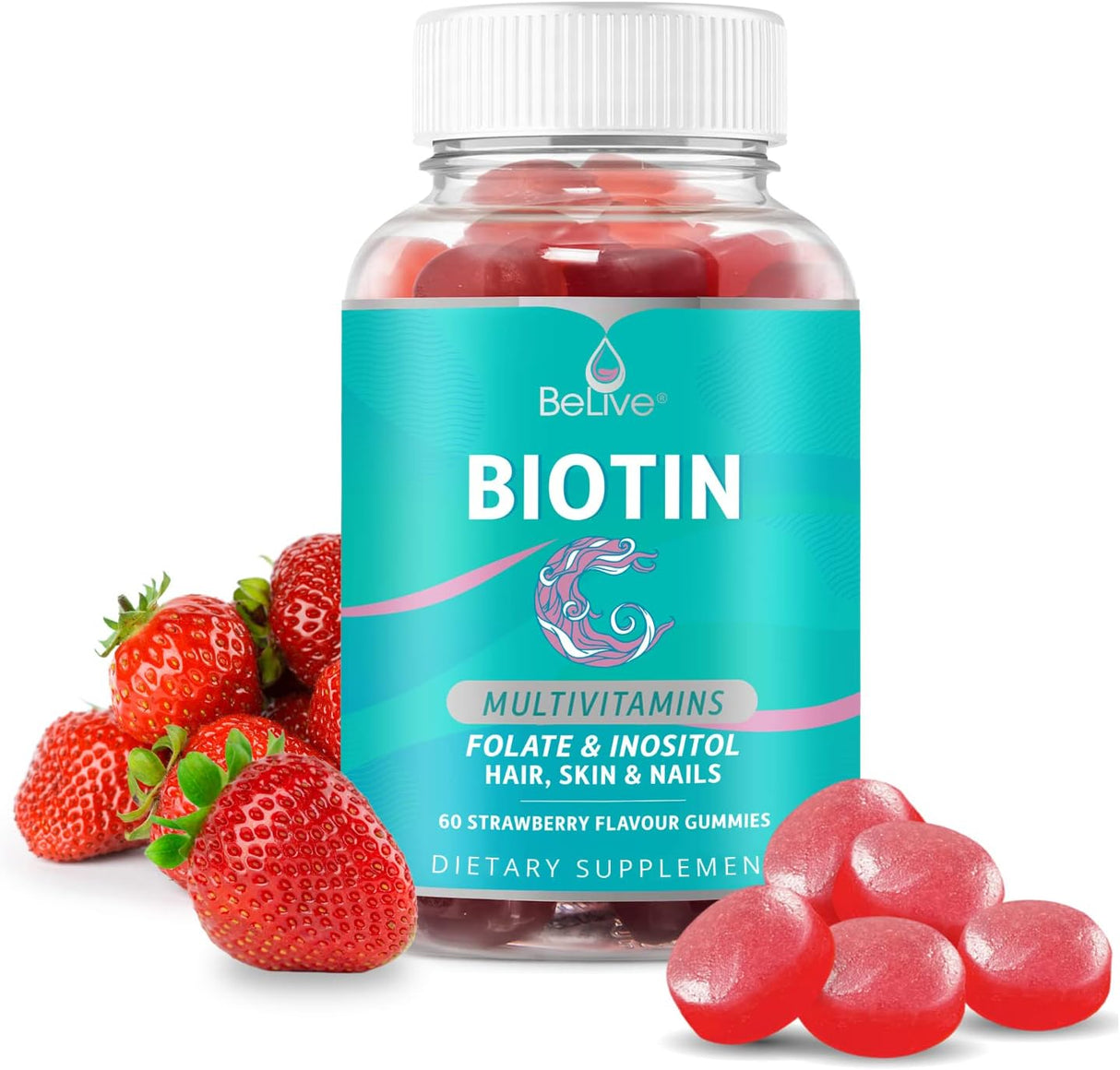 Suplementos Gomitas de biotina con multivitaminas inositol