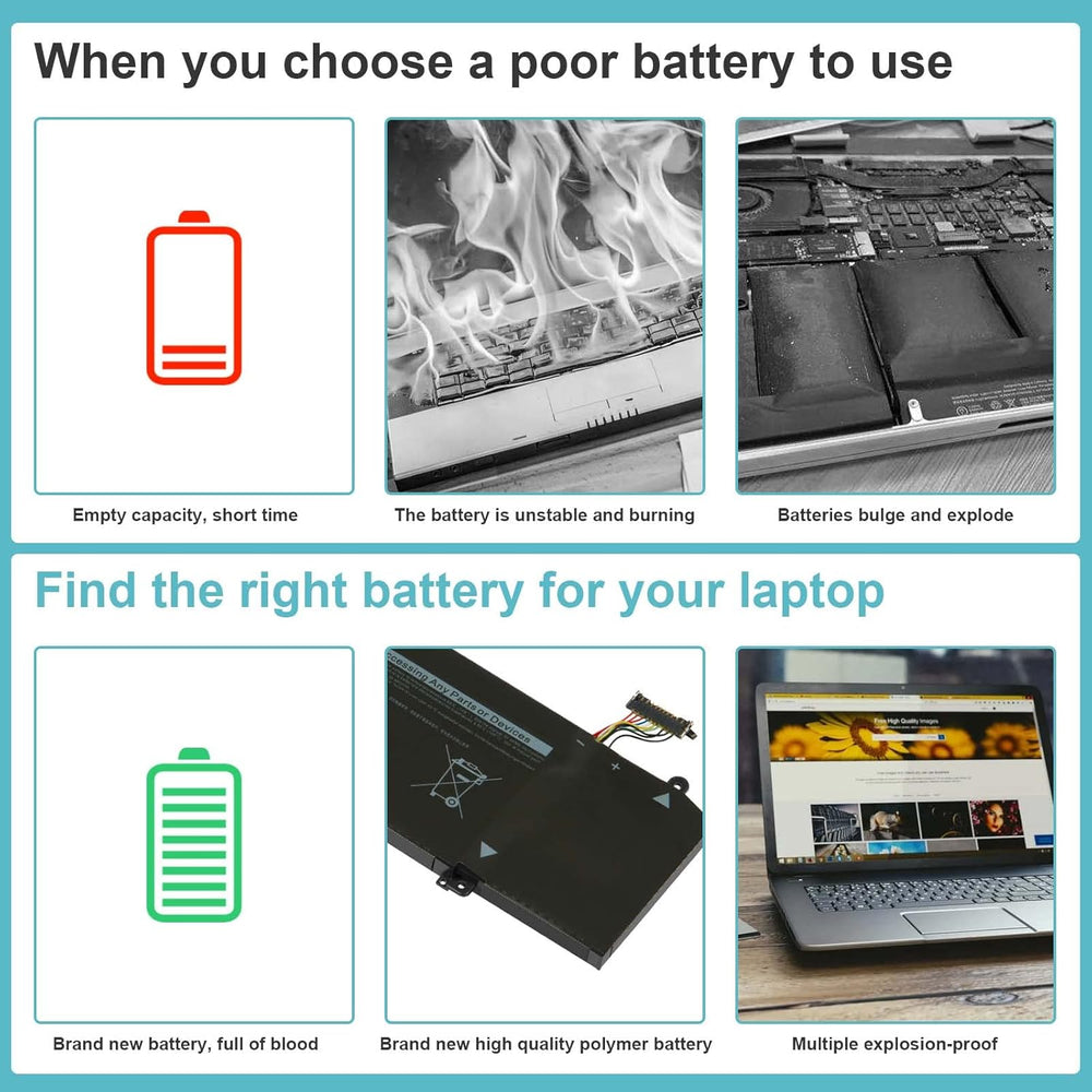 Batería 1F22N para Laptop Alienware y G5/G7, Modelos Varios