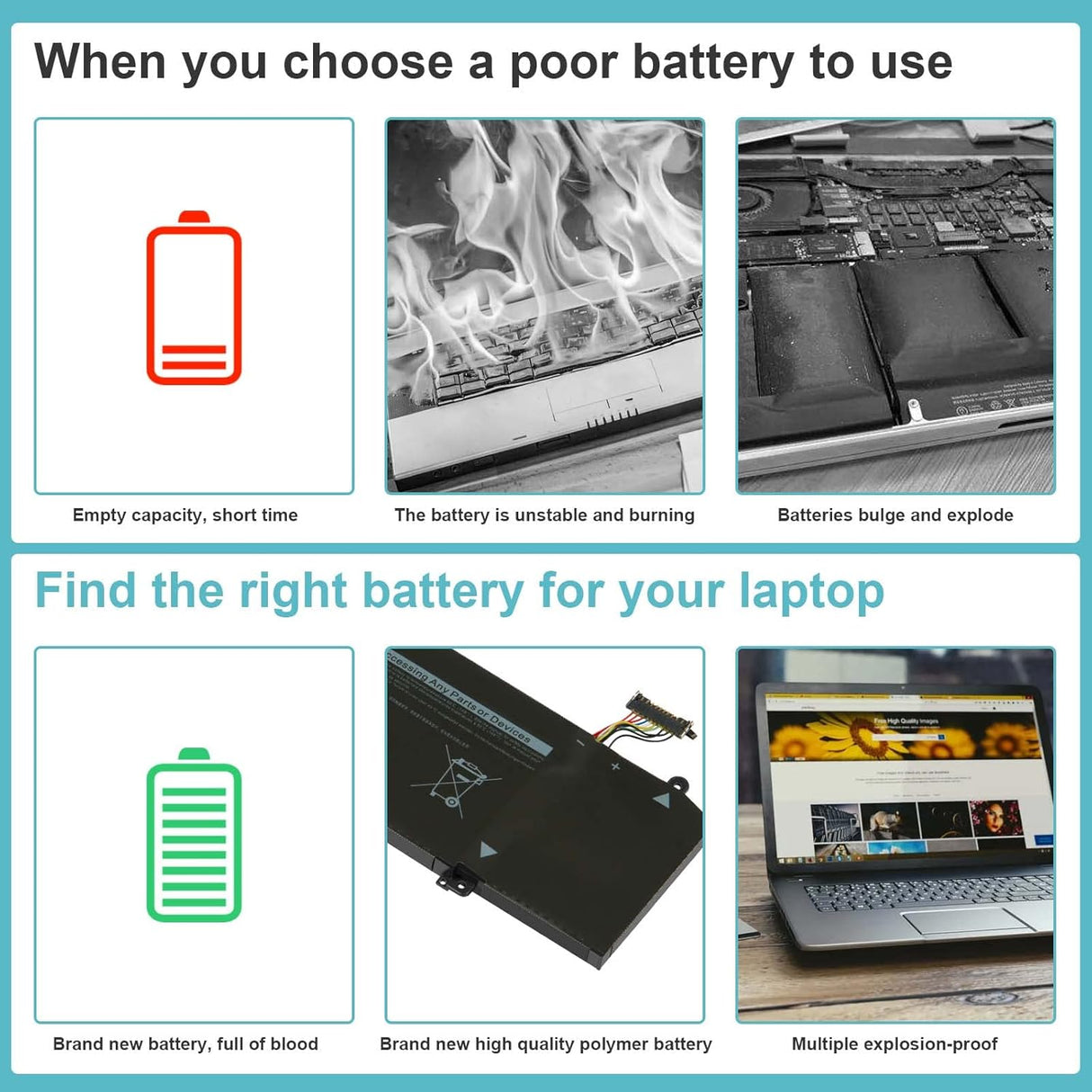 Batería 1F22N para Laptop Alienware y G5/G7, Modelos Varios