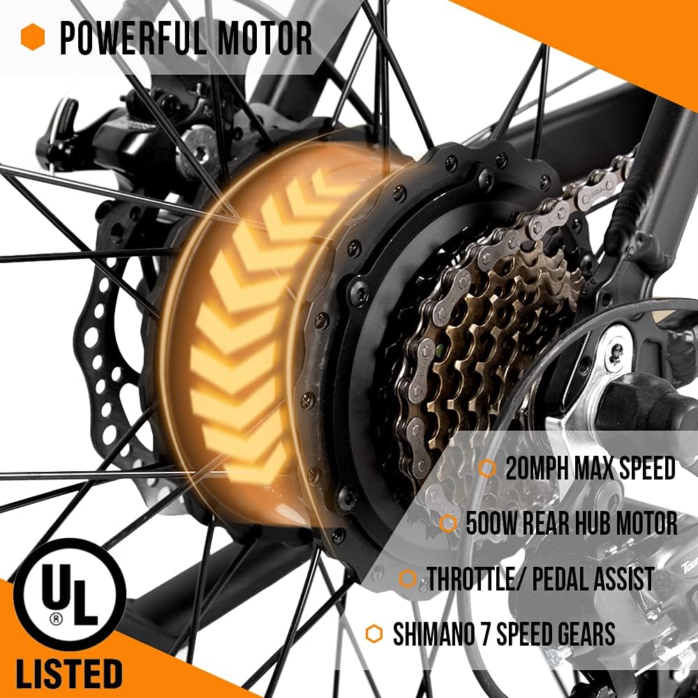 Bicicleta Eléctrica ECOTRIC 26” 500W, Batería 36V/12.5AH