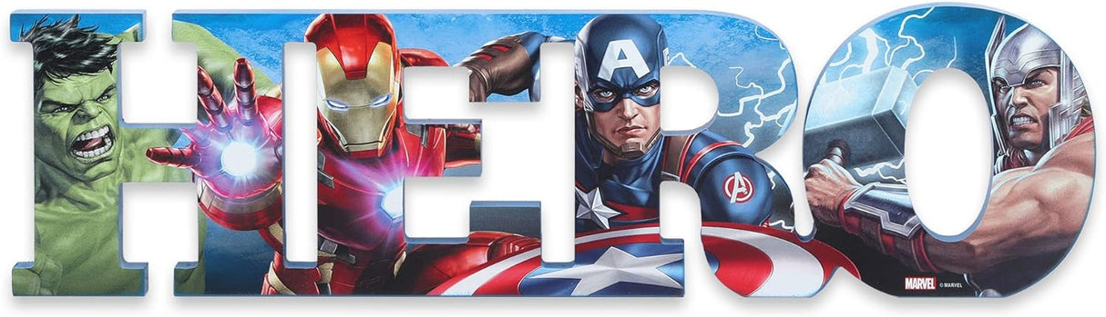 Collage de Héroes Marvel en Bloque de Madera para Colgar o Exhibir