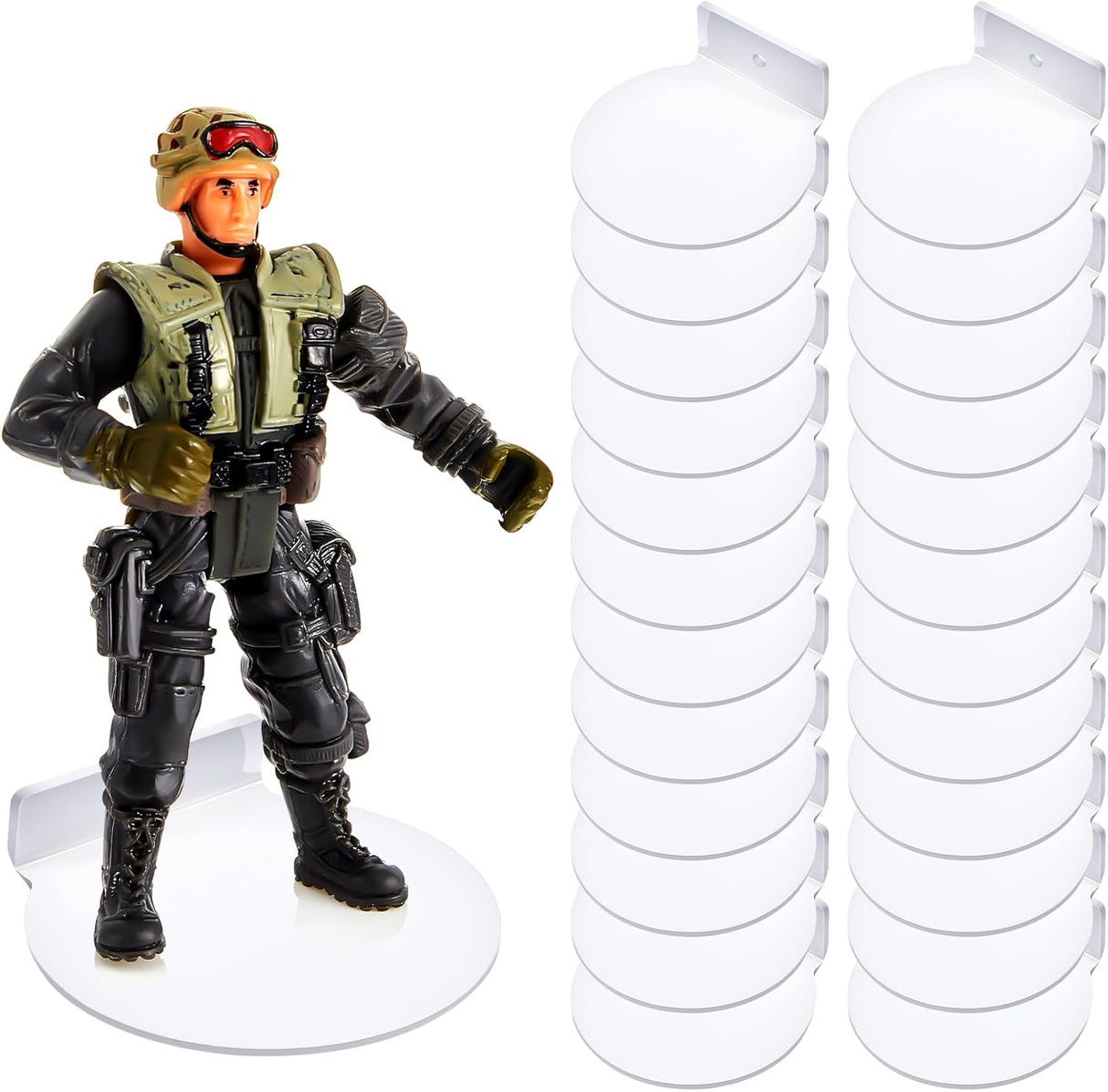 Estante Flotante Juexica 24 Pcs para Figuras de Acción 3 Pulgadas