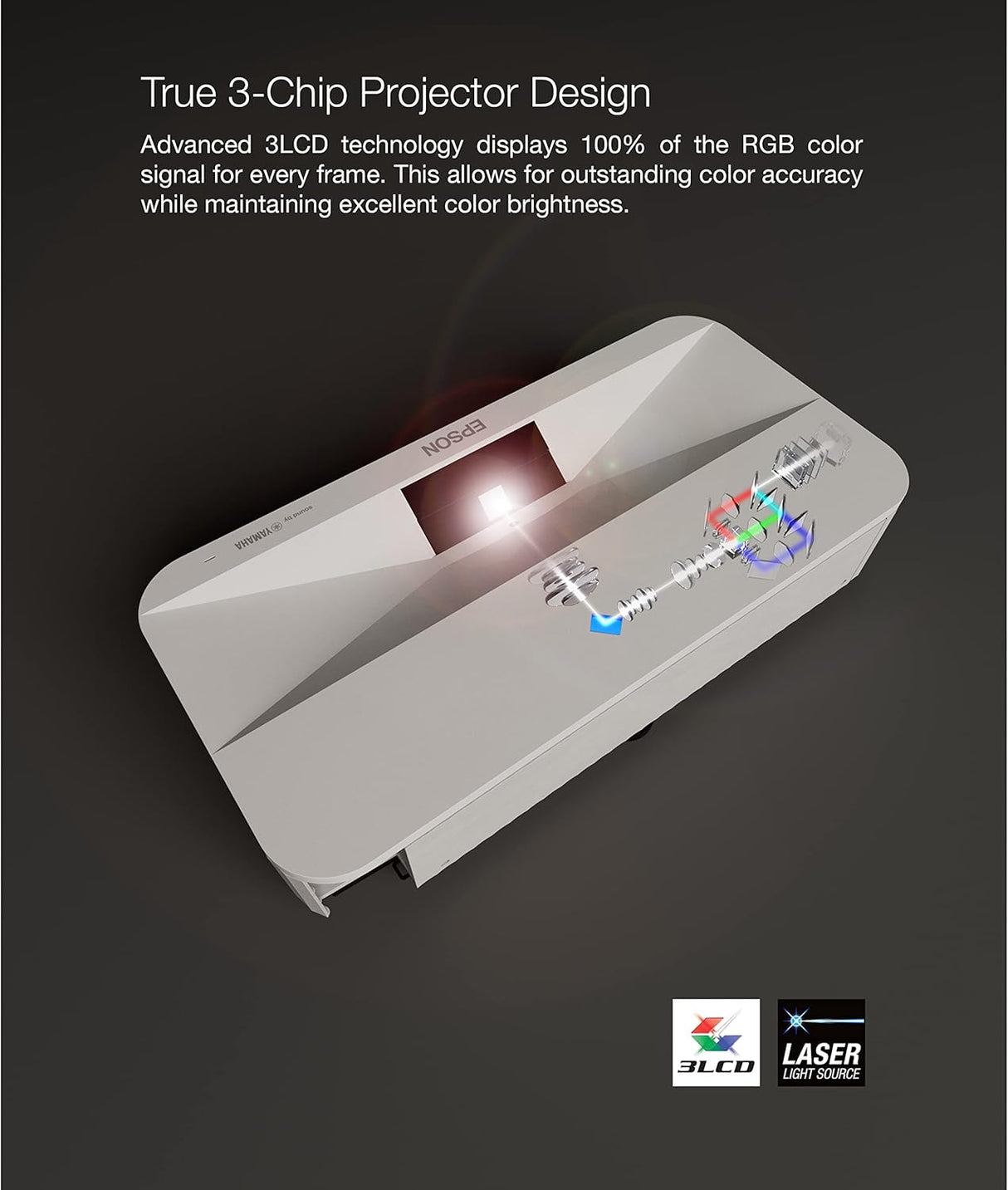 Proyector Epson EpiqVision Ultra LS800 4K, 4000 lúmenes, Android TV