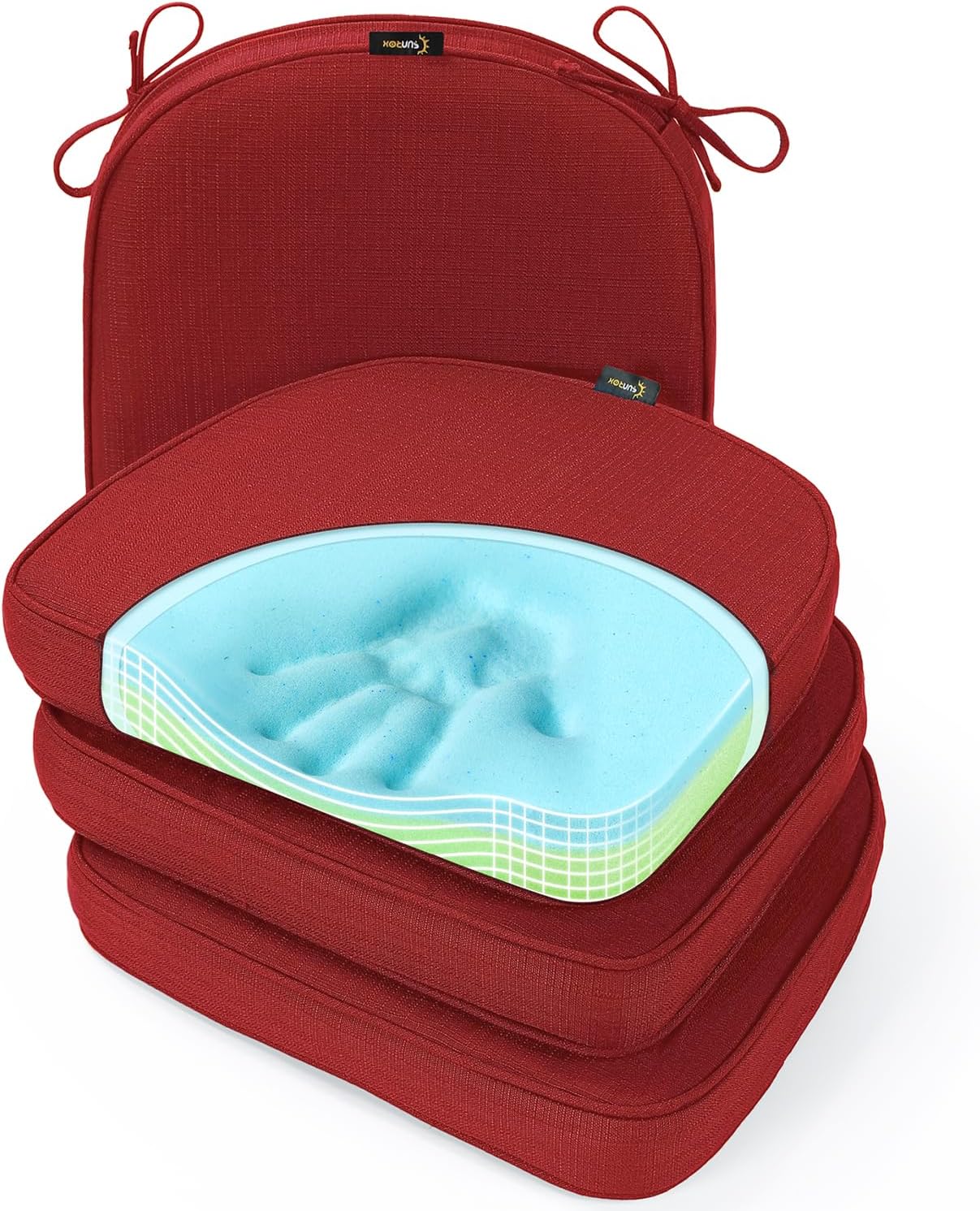 Cojines de Silla SUNROX, Espuma Memoria, Resistente al Agua, 17x16