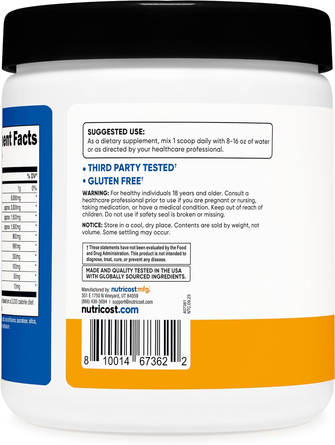 Suplemento EAA en Polvo Fruta de la Pasión, Naranja y Guayaba