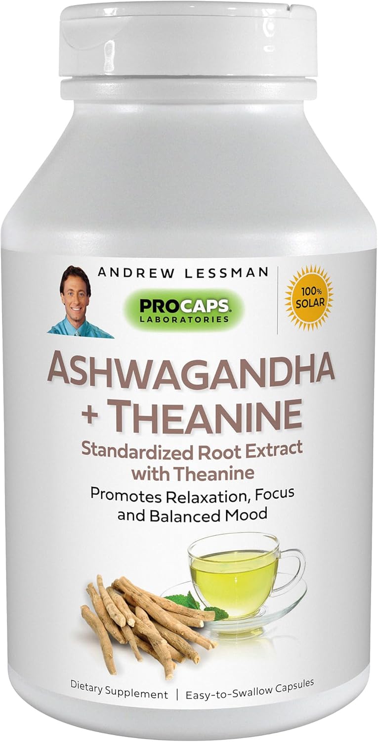 Suplemento Ashwagandha teanina 60 cápsulas Extracto
