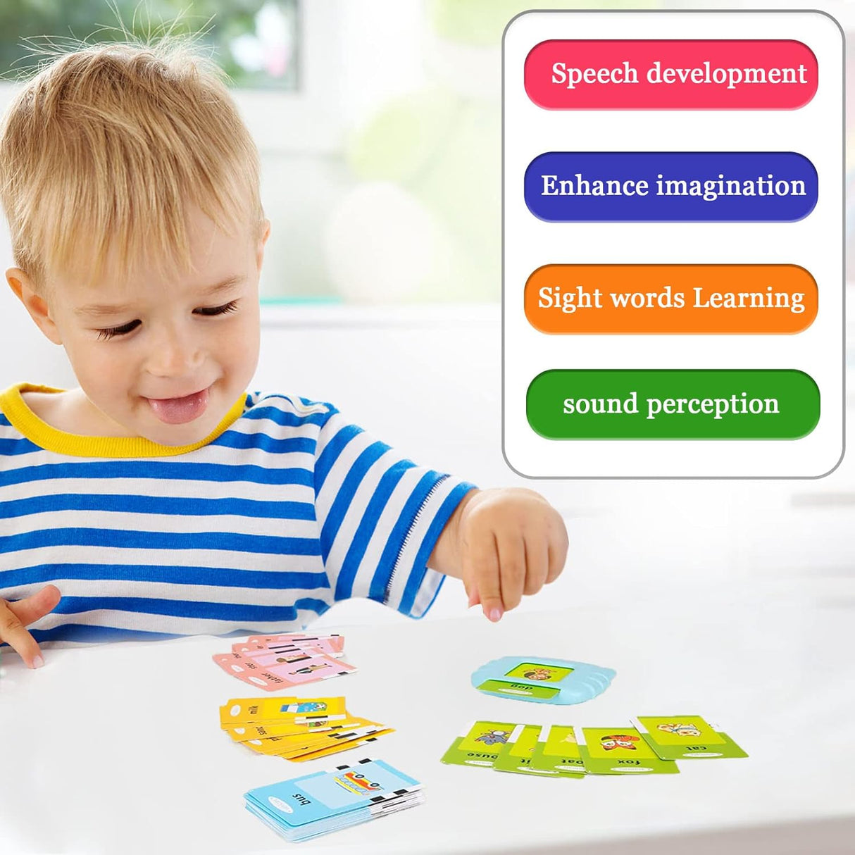 Juguetes de Aprendizaje para Niños, Sensory Play, 112 Tarjetas