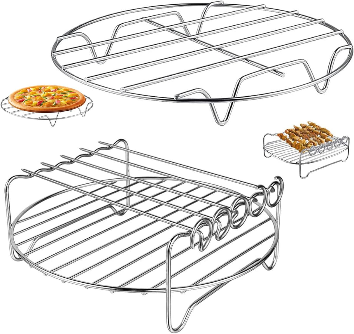 Soporte para freidora de aire, Ninja, 2 niveles con pinchos
