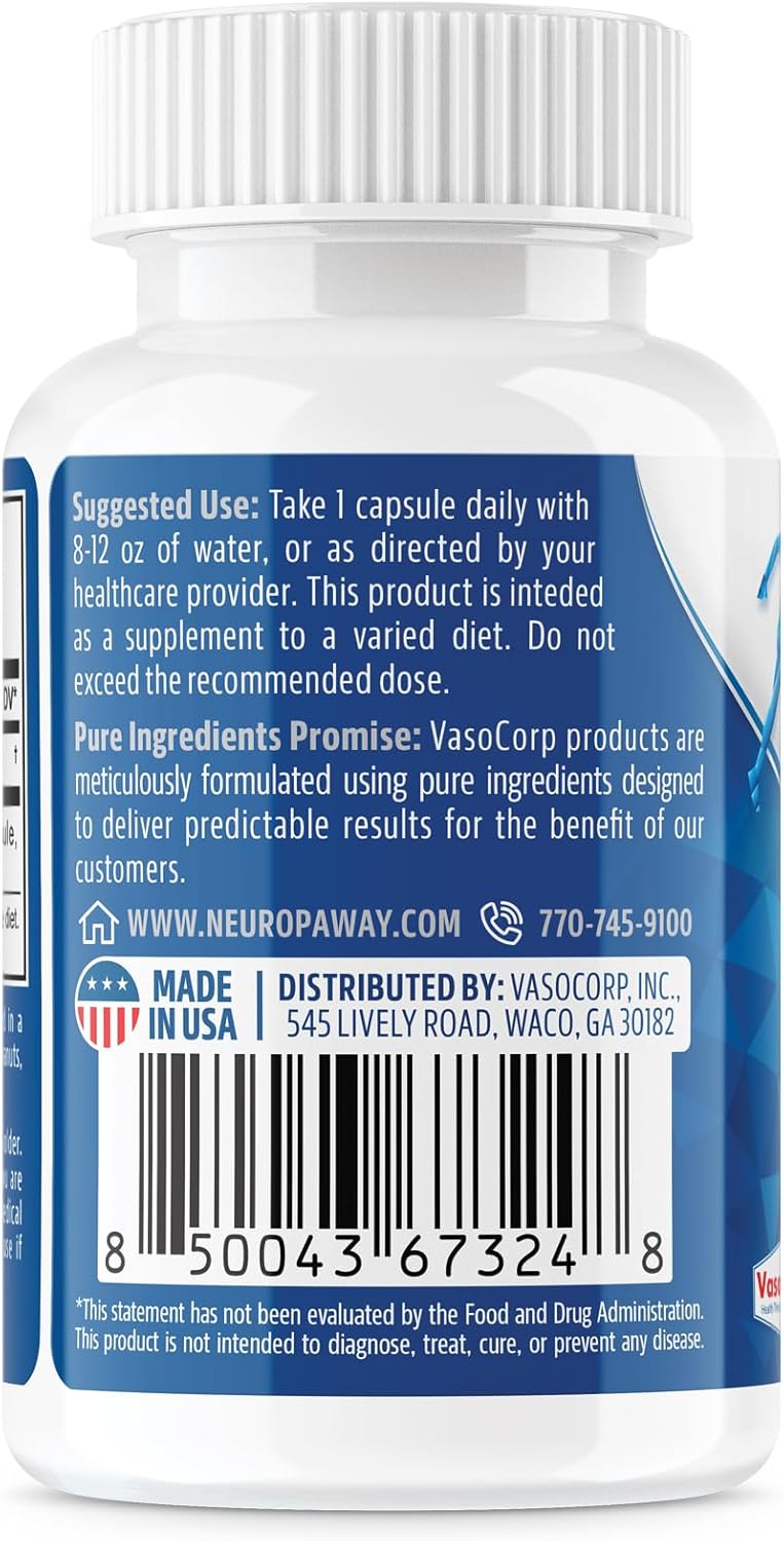 Cápsulas de Acetil L-Carnitina 500mg NeuropAWAY 60 Veggie Caps