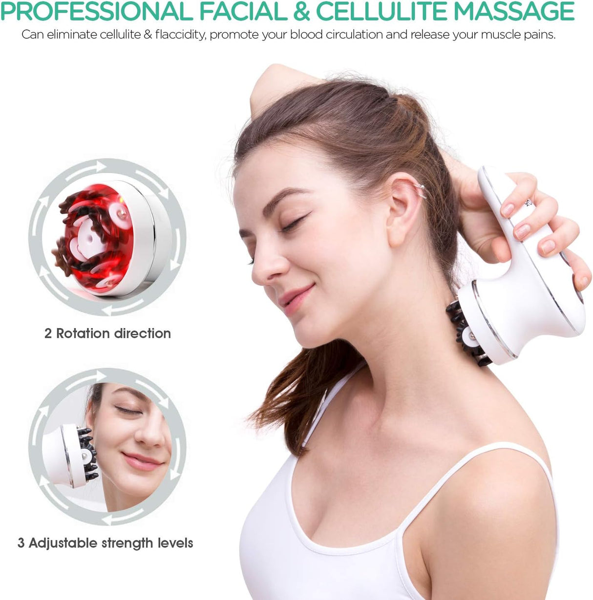 Masajeador de Celulitis VOYOR, Inalámbrico, IPX7, VRMM1-NEW