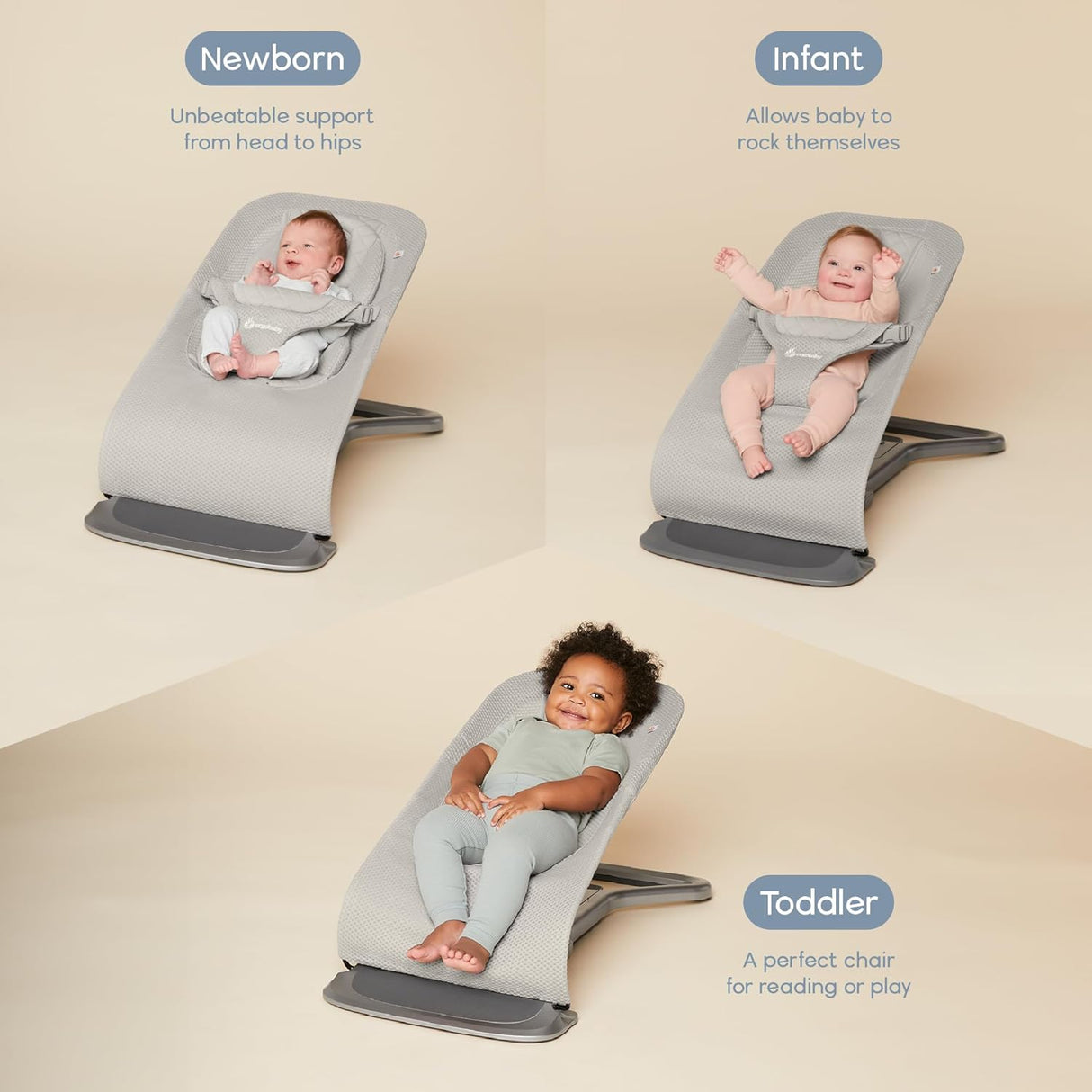Hamaca Evolve 3 en 1 Ergobaby, ajustable para bebé y niño
