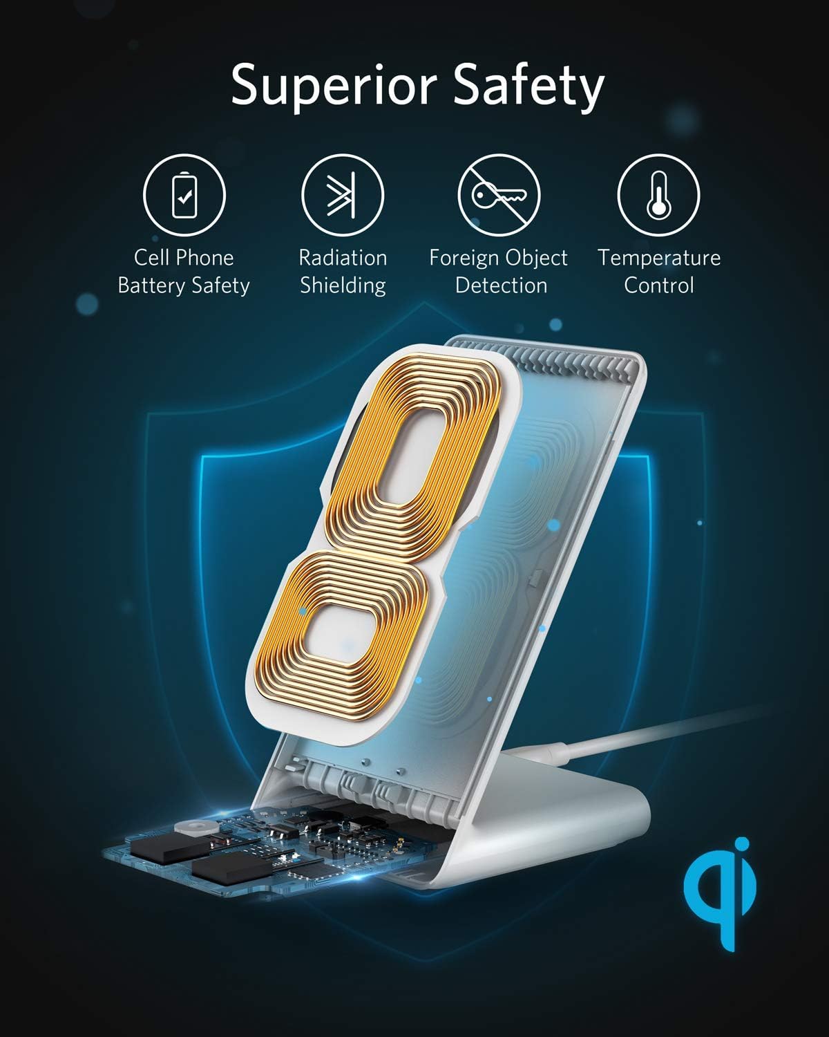 Cargador inalámbrico 313 soporte color blanco