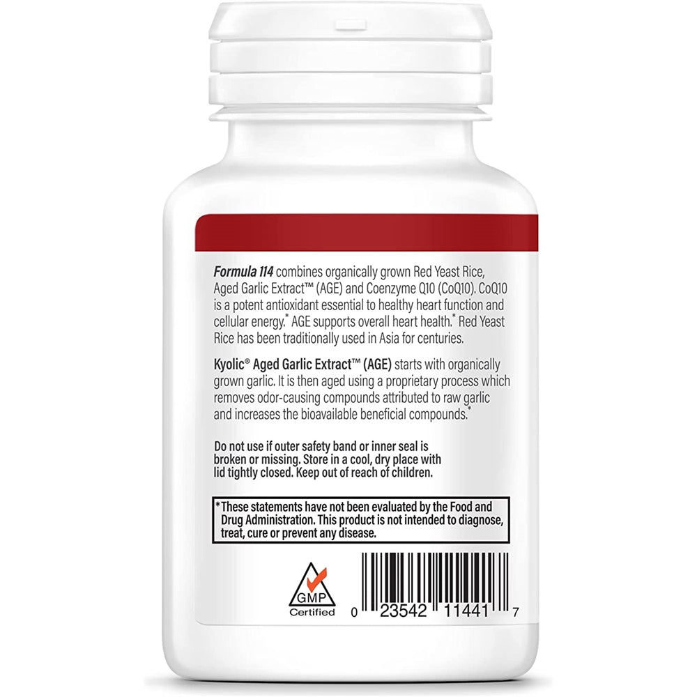 Suplemento Extracto de ajo envejecido Fórmula 114 Coq10 75un
