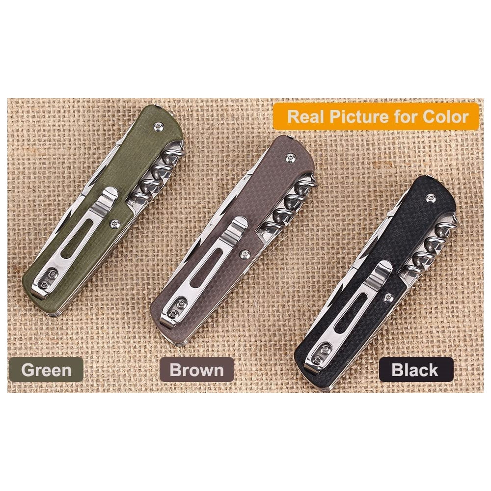 Cuchillos de camping pequeños, multiherramientas 15 en 1