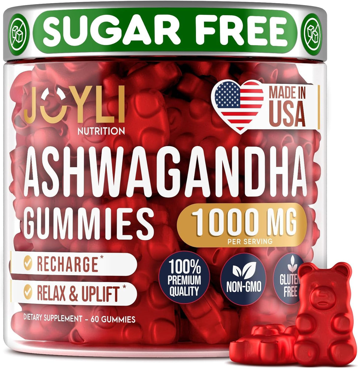 Gomitas de Ashwagandha - Suplemento Natural para Estrés 60u