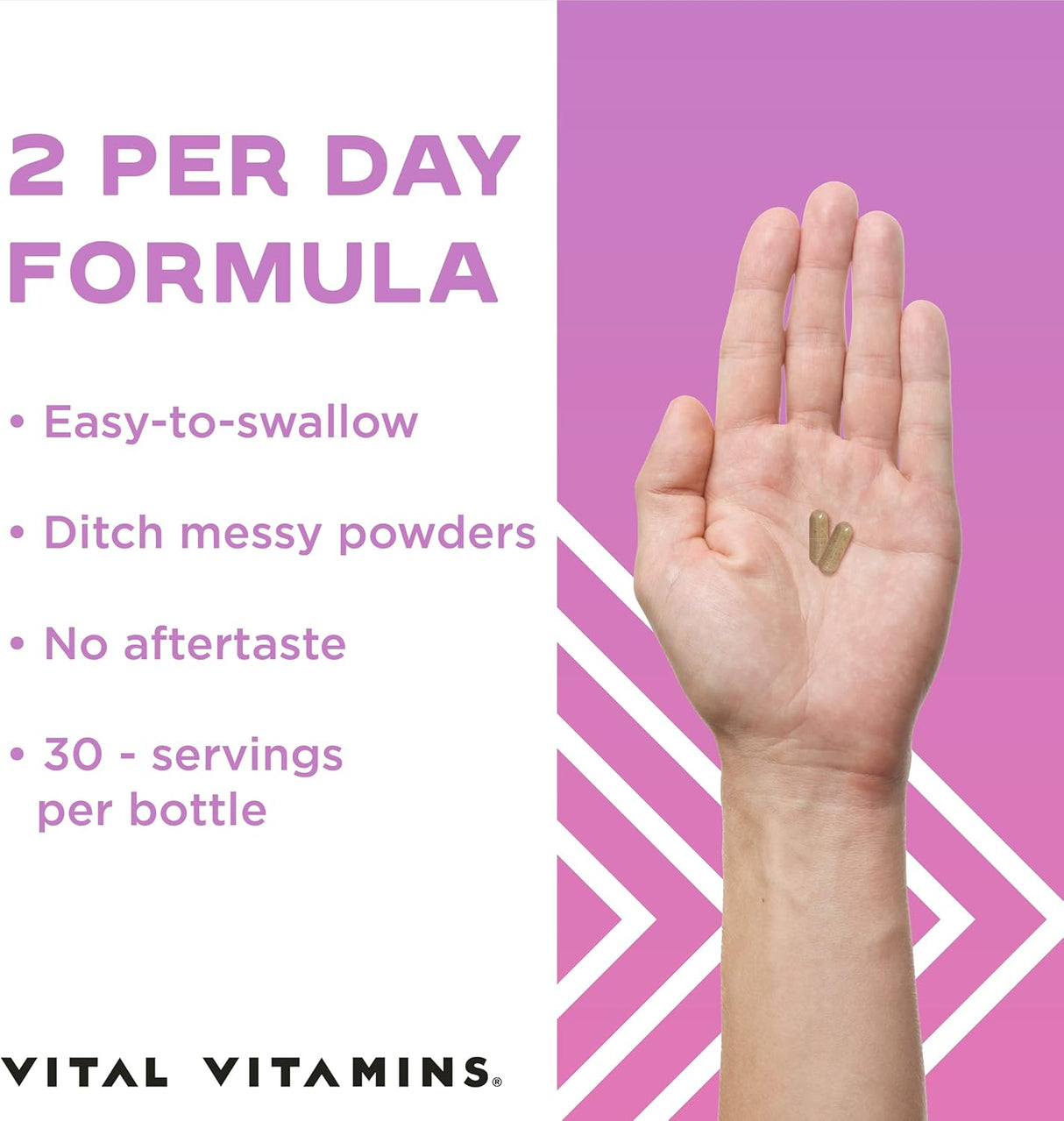 Vital Vitamins Refuerzo de colágeno vegano con ácido