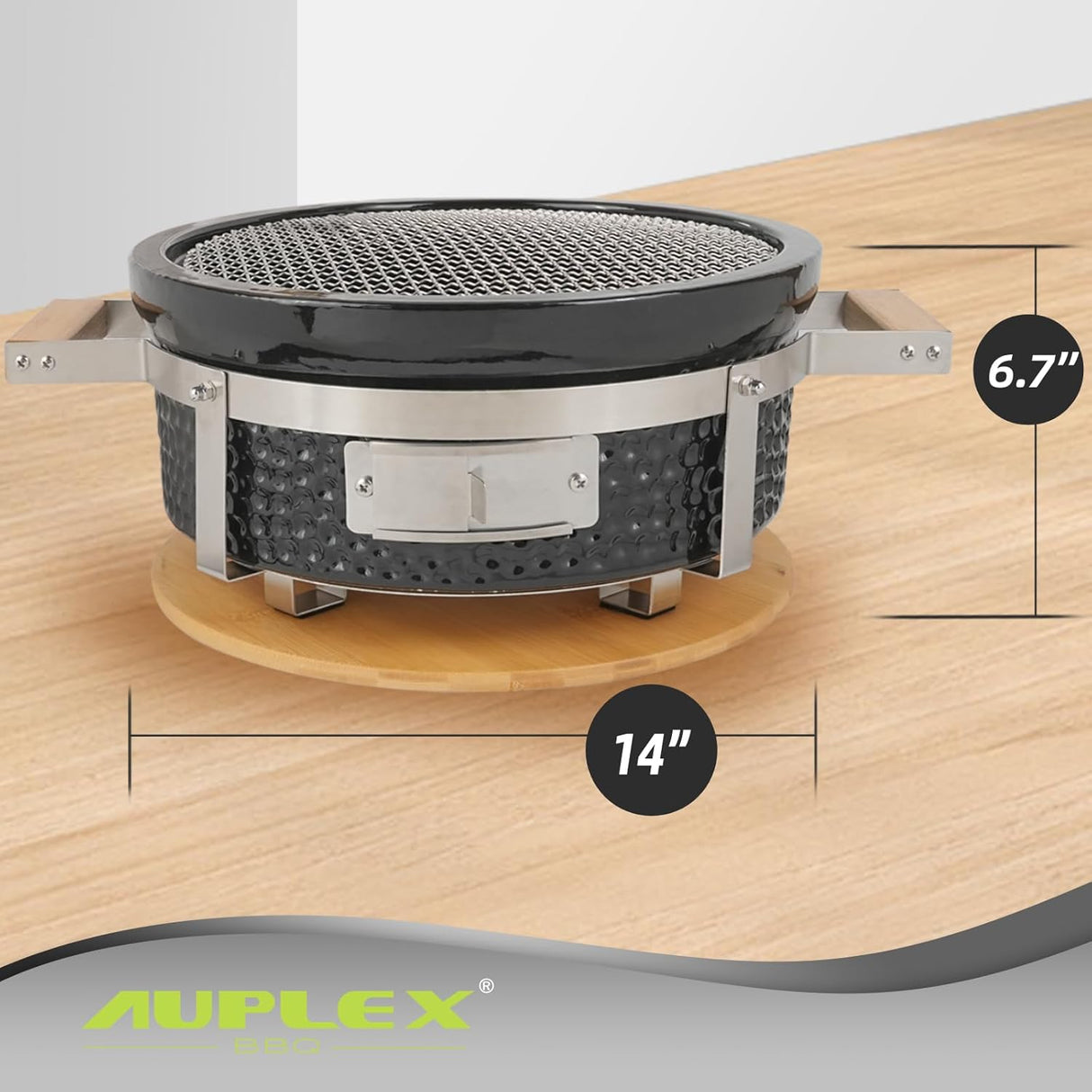 Parrilla Yakitori de Cerámica, Hecho a Mano, 14” - Grill Japonés