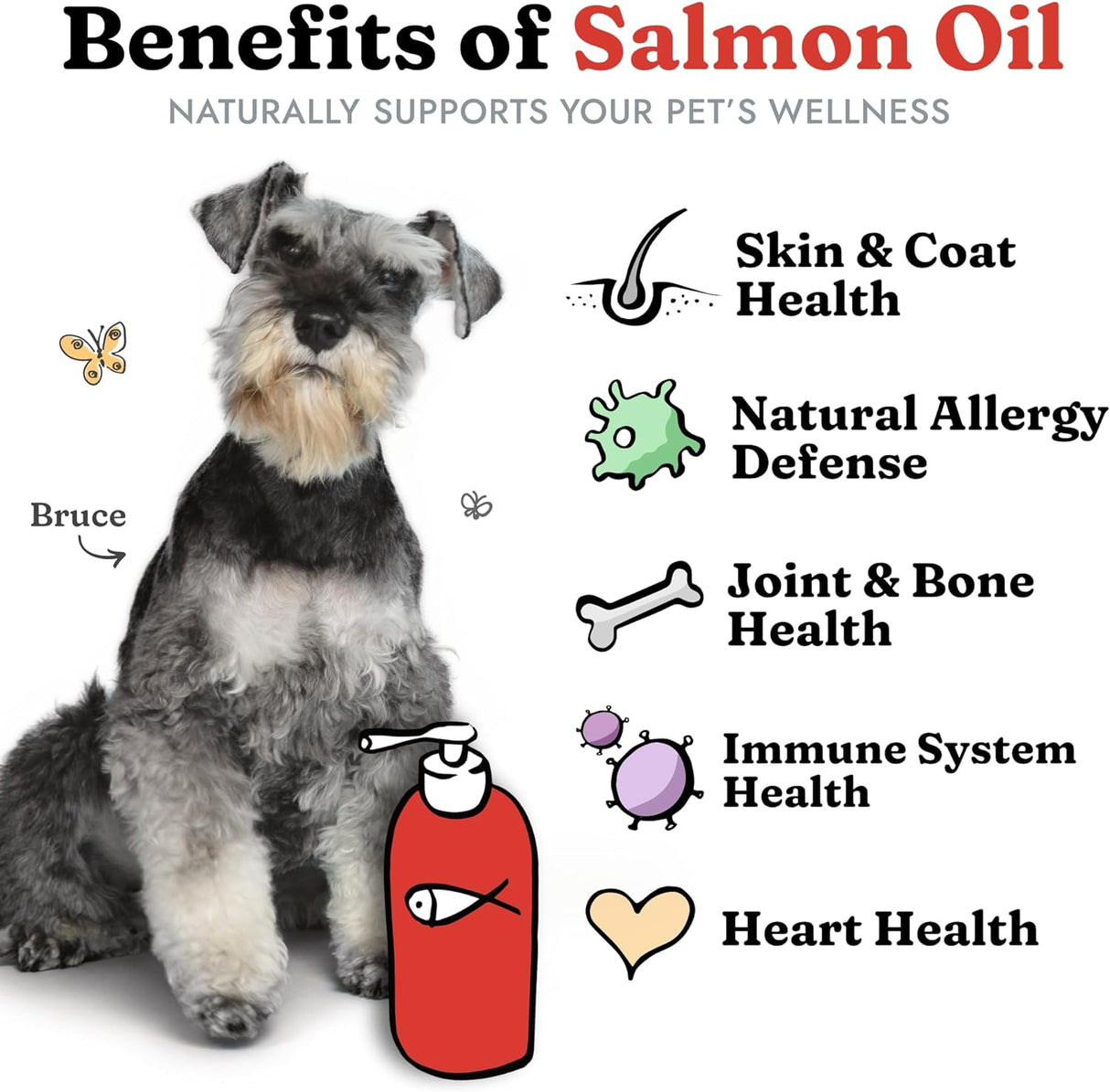 Aceite de salmón para perros y gatos, piel y pelaje saludable