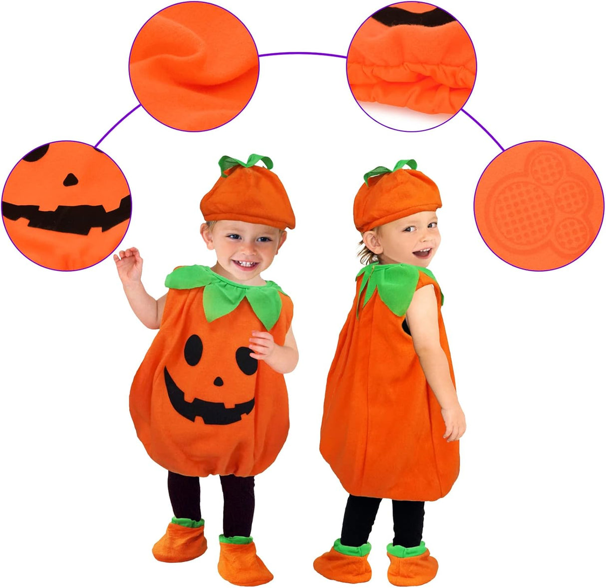 Disfraz de Calabaza EOZY para Niños, Halloween, Fiesta Escolar