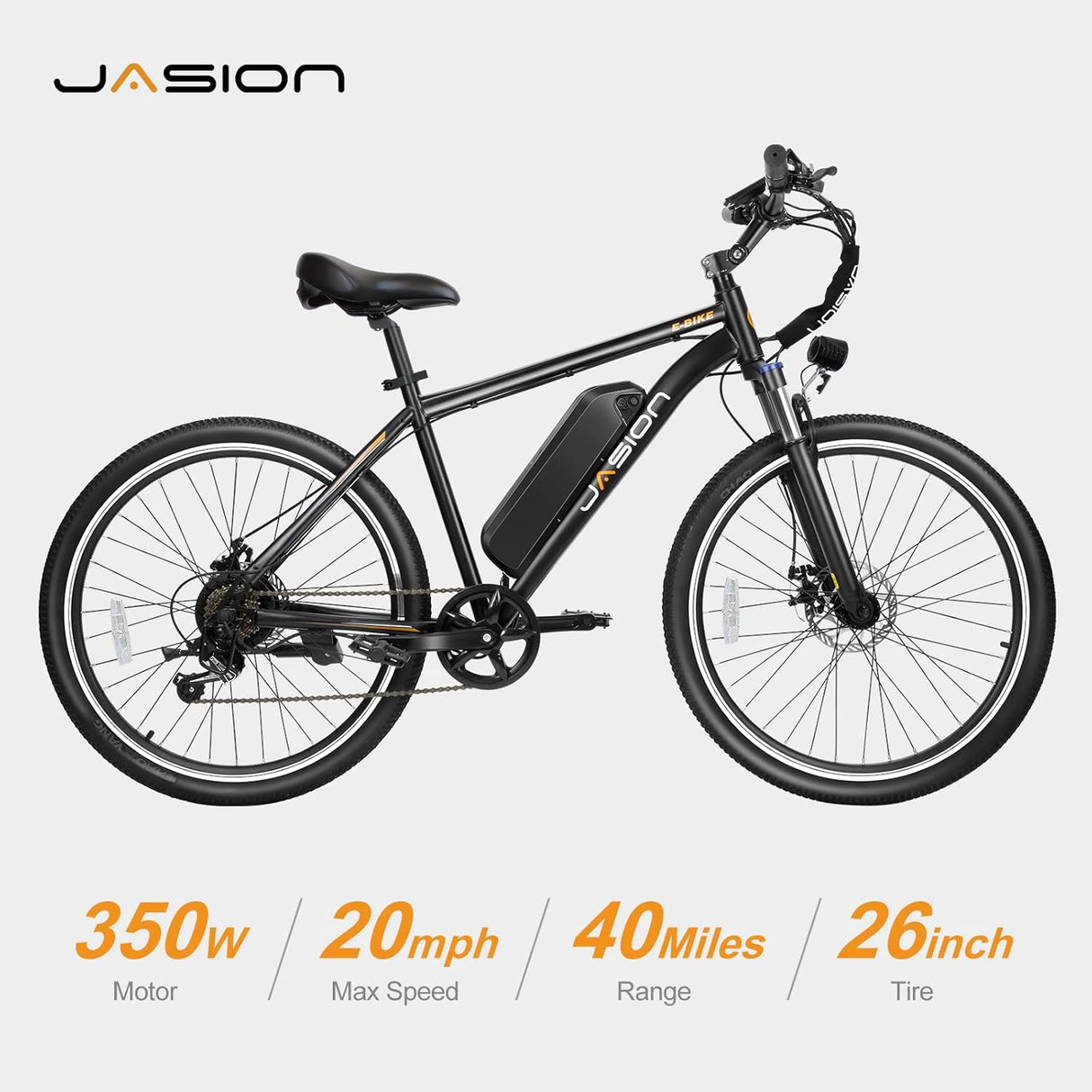 Bicicleta Eléctrica Jasion EB5, 500W, 40 millas, 26 ruedas