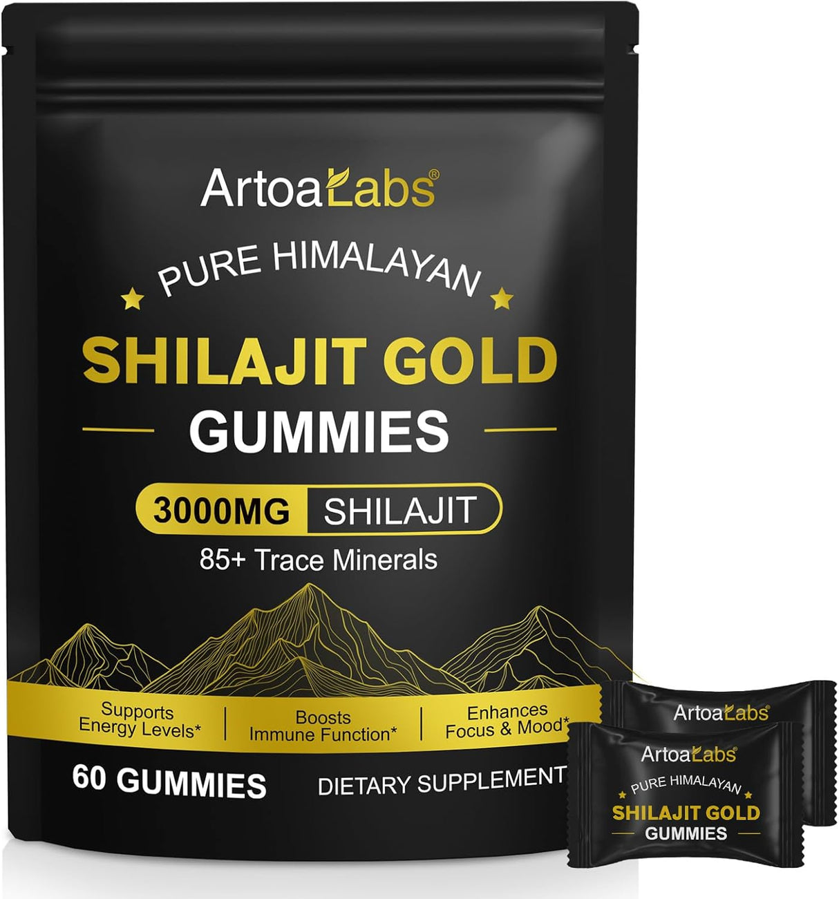 Gomitas con Shilajit Himalaya, Ásquagandha, Gokshura, 60