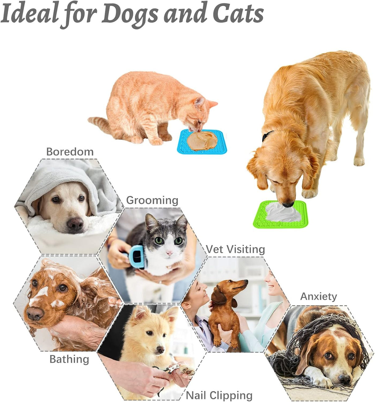 2 alfombrillas para lamer perros para aliviar la ansiedad