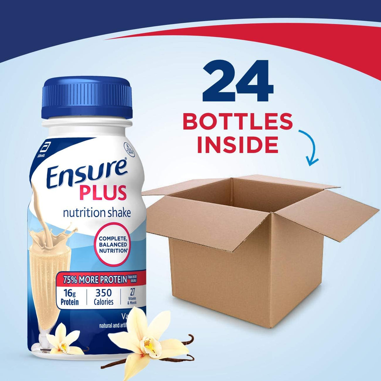 Suplemento Ensure Plus Batido nutricional con fibra 24 und