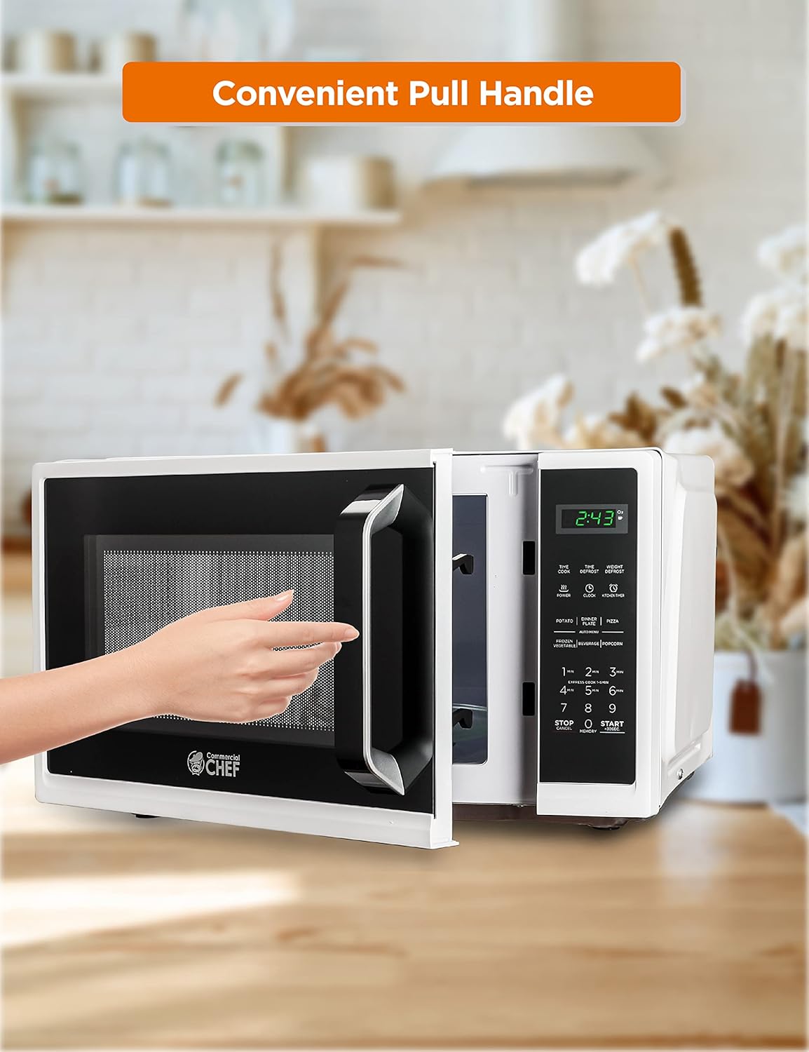 Microondas Comercial Chef 0.9 pies cúbicos, 900W, 10 niveles