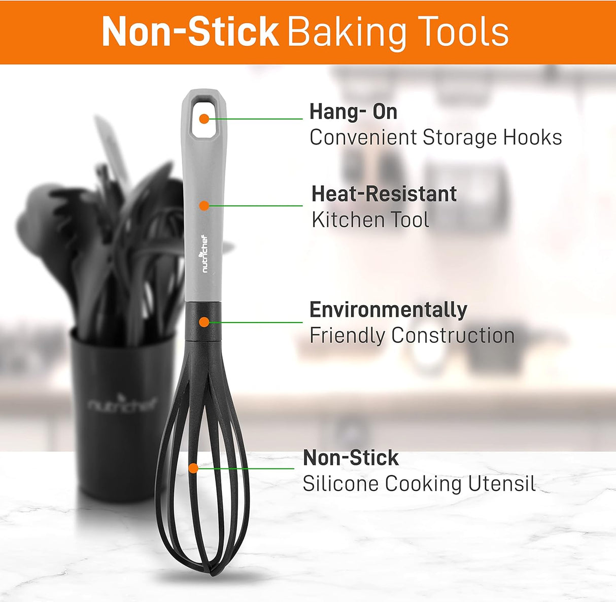 Cucharones Juego de 10 utensilios NUTRICHEF NCUTL10GD