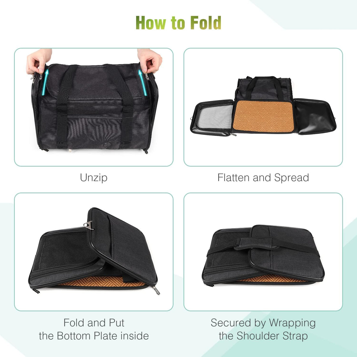 Transportín para Mascotas YUDODO 25 lbs Aprobado Aerolínea Grande