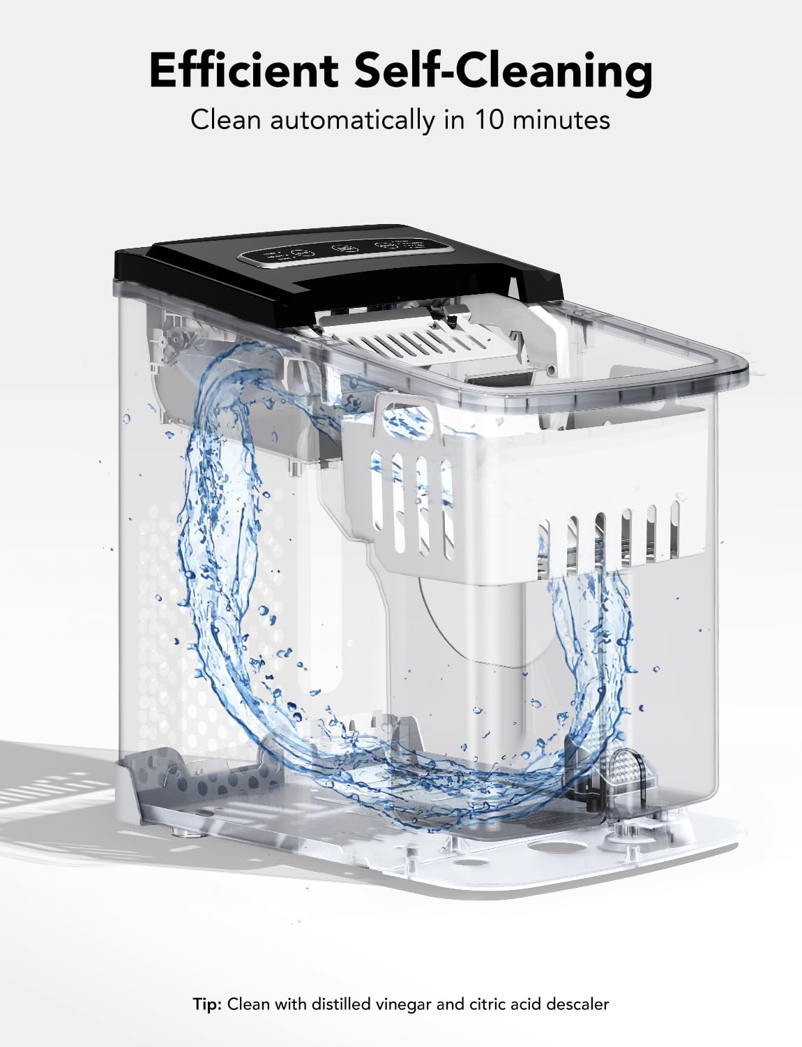 Máquina de Hielo GoveeLife, 26lbs/24h, limpieza automática