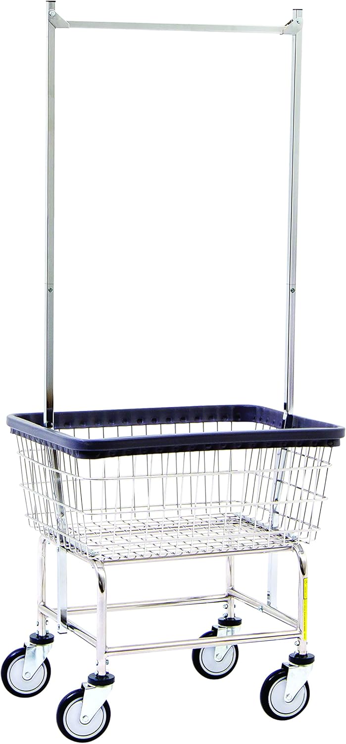 Carro de lavandería R&B Wire® 100E58, 2.5 bushel, acero, pesado